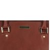 Kožené kabelka kufřík Genuine Leather hnědá 2222